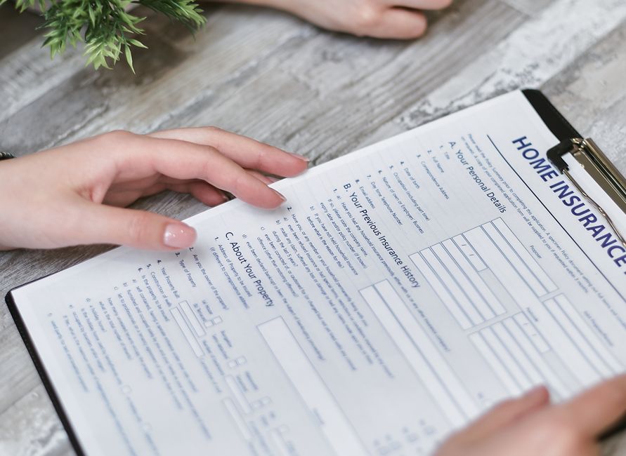Homeowner reviewing a building permit application