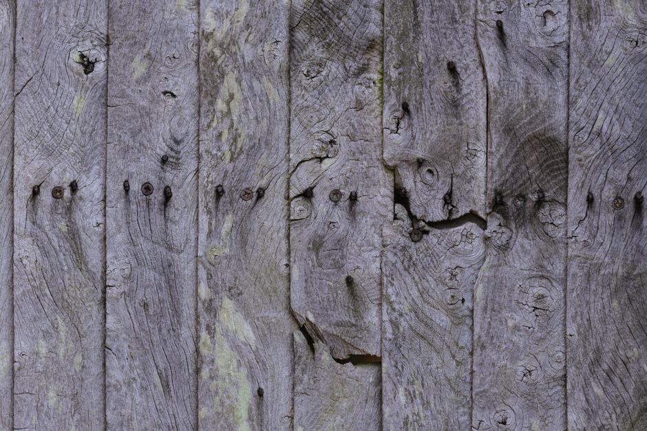 Close-up of cypress wood siding on a New Orleans style home